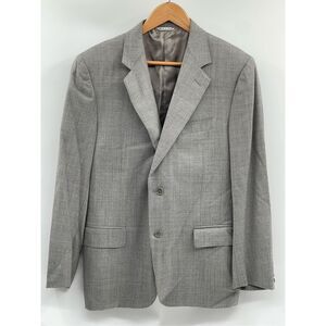 Canali Blazer Sport Coat Suit Jacket Men Size 40‎ R Light Gray Wool